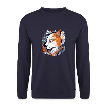 Bayo le renard - Sweat-shirt Unisexe - marine - Devant - Alina (178cm) & Michal (187cm)