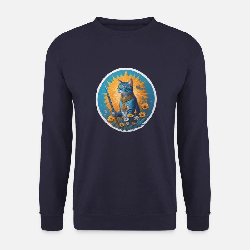 Die blaue Sommerwächterkatze - Unisex Pullover - Navy