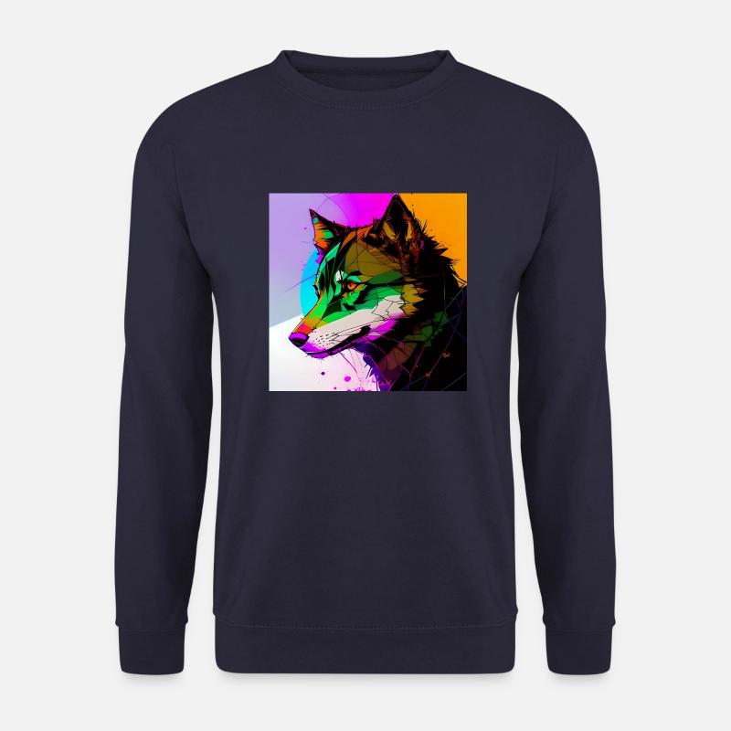 Ein bunter Wolf - Unisex Pullover - Navy