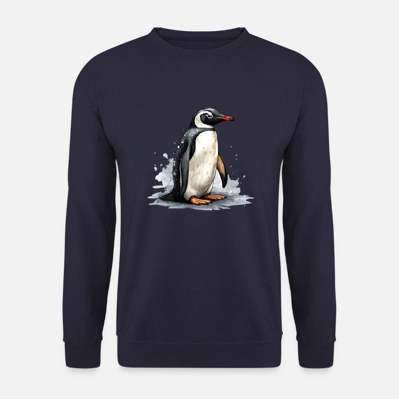 Pinguin auf Eisscholle - Unisex Pullover - Navy