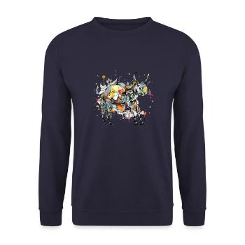 Moli le taureau - Sweat-shirt Unisexe - marine - Devant - Alina (178cm) & Michal (187cm)