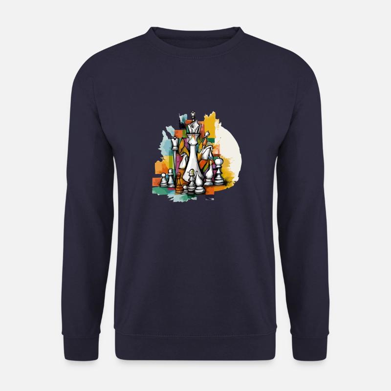 Schach-Komposition - Unisex Pullover - Navy