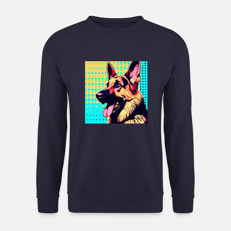 Deutscher Schäferhund Pop Art - Unisex Pullover - Navy