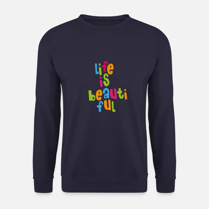 Life is beautiful - Unisex Pullover - Navy
