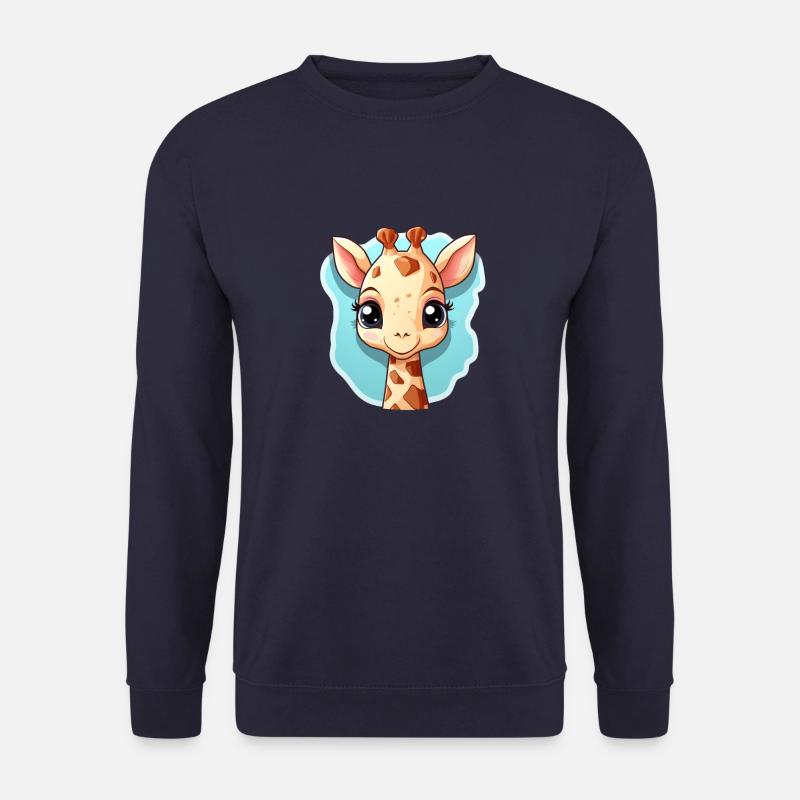 Giraffe Kawaii - Unisex Pullover - Navy