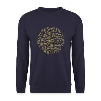 Joueur de basket-ball empreinte digitale passion - - Sweat-shirt Unisexe - marine - Devant - Alina (178cm) & Michal (187cm)