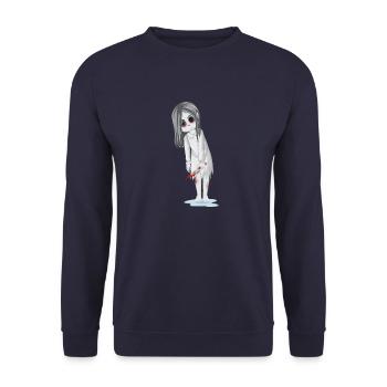 fille horreur - Sweat-shirt Unisexe - marine - Devant - Alina (178cm) & Michal (187cm)