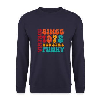 Vintage 1972 - Unisex Pullover - Navy - Vorne - Alina (178cm) & Michal (187cm)