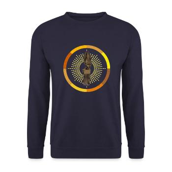 Afro Hairstyle Worsted Hair Culture African History - Unisex Sweatshirt - navy - Front - Alina (178cm) & Michal (187cm)