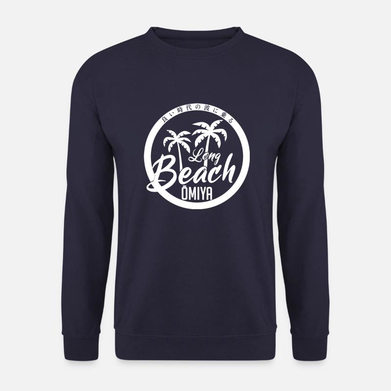 Omiya Long Beach white - Unisex Sweatshirt - navy