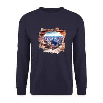 The Grand Canyon National Park - Unisex Sweatshirt - navy - Front - Alina (178cm) & Michal (187cm)
