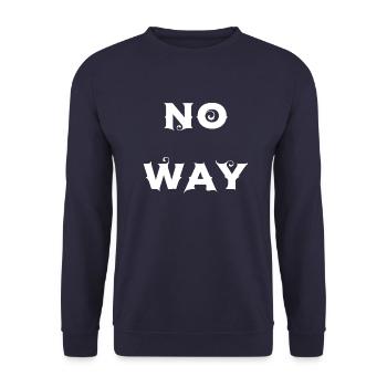 No Way - Unisex Sweatshirt - navy - Front - Alina (178cm) & Michal (187cm)