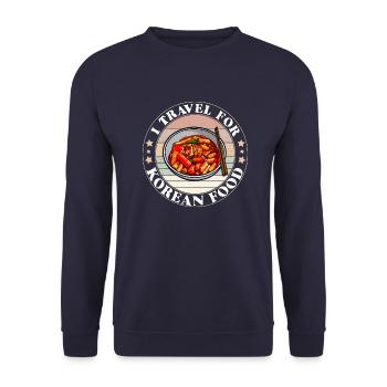 bibimbap ramen rice bowl korean cuisine kimchi - Unisex Sweatshirt - navy - Front - Alina (178cm) & Michal (187cm)