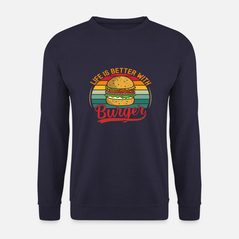 Life is better with Burger - Unisex Sweatshirt - navy