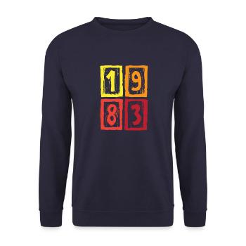 1983 40e anniversaire - Sweat-shirt Unisexe - marine - Devant - Alina (178cm) & Michal (187cm)