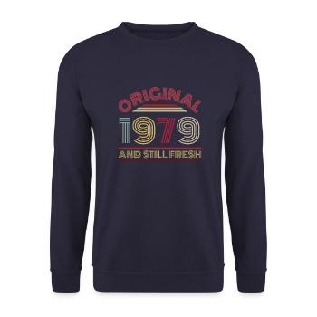 Millésime 1979 - Sweat-shirt Unisexe - marine - Devant - Alina (178cm) & Michal (187cm)