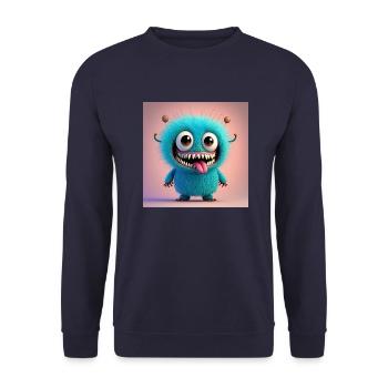 Happy Halloween cute monster scary funny spooky - Unisex Sweatshirt - navy - Front - Alina (178cm) & Michal (187cm)