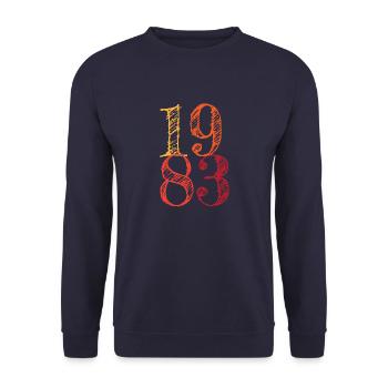 1983 40e anniversaire - Sweat-shirt Unisexe - marine - Devant - Alina (178cm) & Michal (187cm)