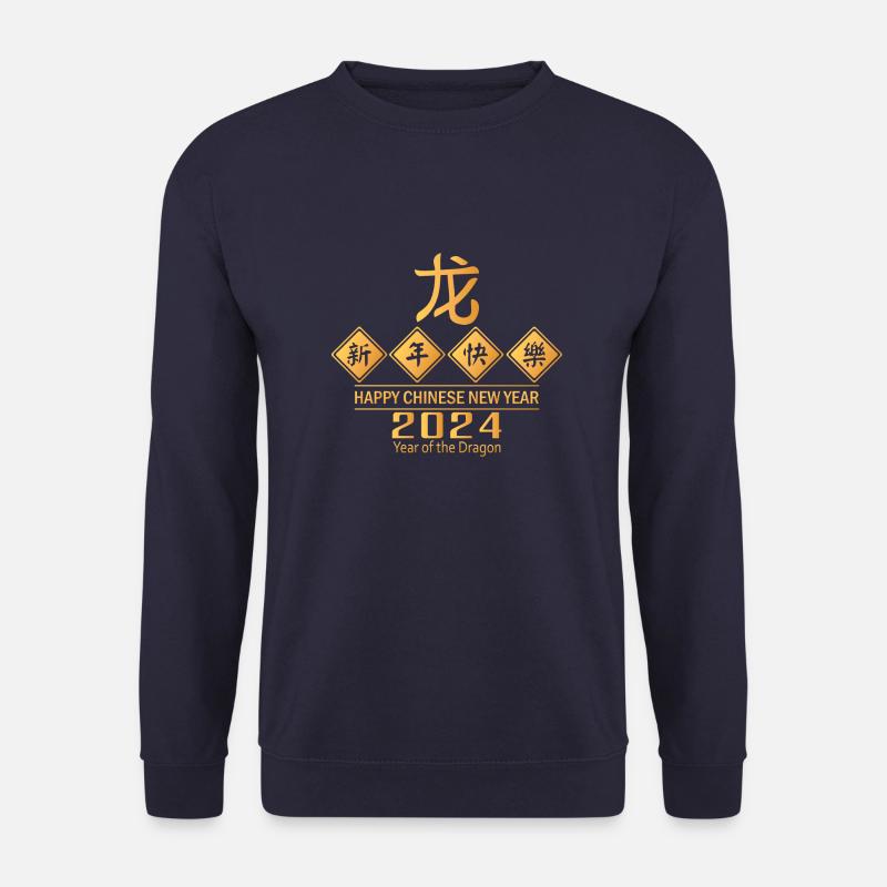 Chinesisches Neujahr 2024 - Unisex Pullover - Navy