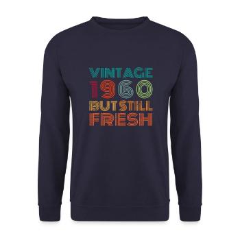 Années 1960 - Sweat-shirt Unisexe - marine - Devant - Alina (178cm) & Michal (187cm)