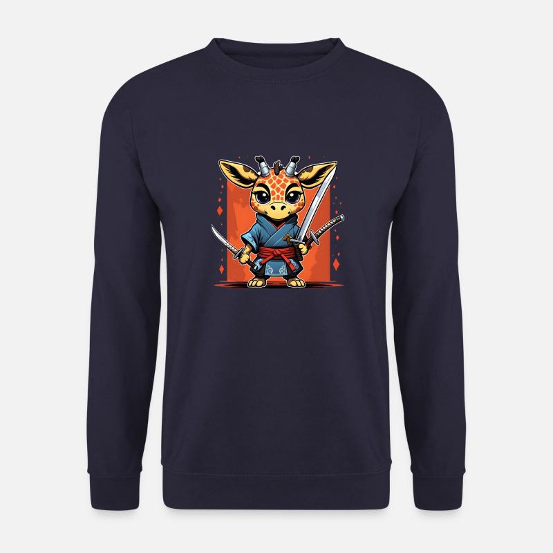 Ninja Giraffe #1 - Unisex Pullover - Navy
