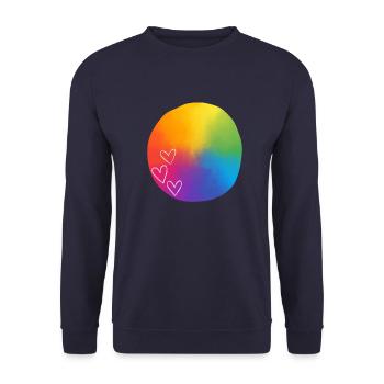 Heart-filled - Unisex Sweatshirt - navy - Front - Alina (178cm) & Michal (187cm)