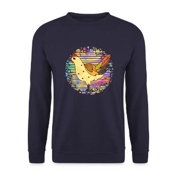 poule - Sweat-shirt Unisexe - marine - Devant - Alina (178cm) & Michal (187cm)