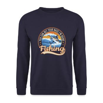 Angeln - Unisex Pullover - Navy - Vorne - Alina (178cm) & Michal (187cm)