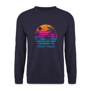 Années 1960 - Sweat-shirt Unisexe - marine - Devant - Alina (178cm) & Michal (187cm)