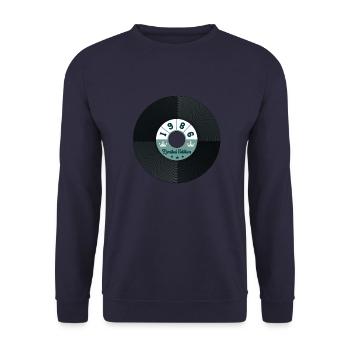 1986 Geburtsjahr - Unisex Pullover - Navy - Vorne - Alina (178cm) & Michal (187cm)