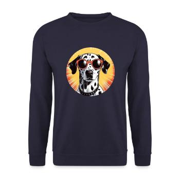 Dalmate - Sweat-shirt Unisexe - marine - Devant - Alina (178cm) & Michal (187cm)