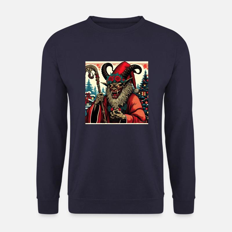 Krampus-Weihnachtsmann - Unisex Pullover - Navy