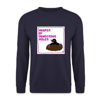 Hunter of Moles - Unisex Pullover - Navy - Vorne - Alina (178cm) & Michal (187cm)