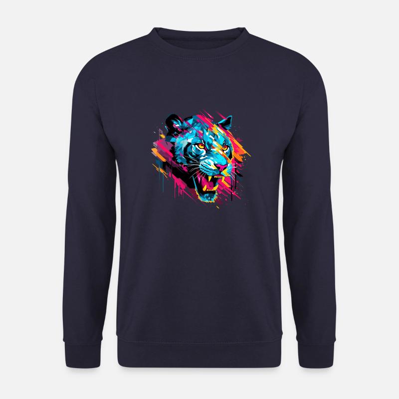 Panther Tier Freiheit Welt Wildtiere Zusammenfassung - Unisex Pullover - Navy