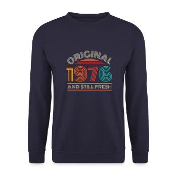 Vintage 1976 - Unisex Pullover - Navy - Vorne - Alina (178cm) & Michal (187cm)
