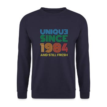 Millésime 1984 - Sweat-shirt Unisexe - marine - Devant - Alina (178cm) & Michal (187cm)