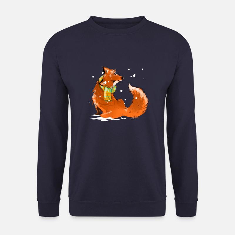 Fuchs im Schnee - Unisex Pullover - Navy