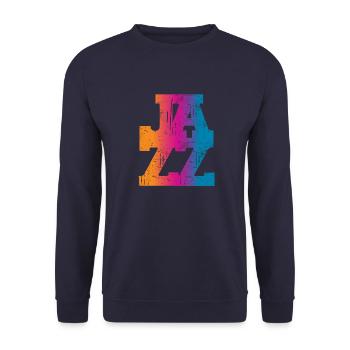 Jazz Musik - Unisex Pullover - Navy - Vorne - Alina (178cm) & Michal (187cm)