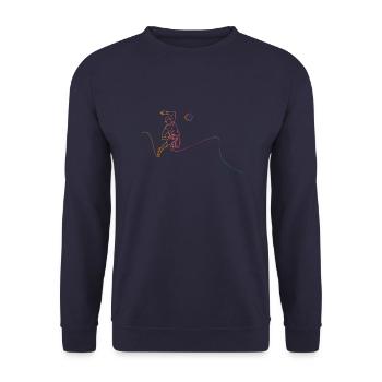 Volleyball Spieler - Unisex Pullover - Navy - Vorne - Alina (178cm) & Michal (187cm)