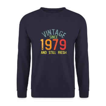 Millésime 1979 - Sweat-shirt Unisexe - marine - Devant - Alina (178cm) & Michal (187cm)