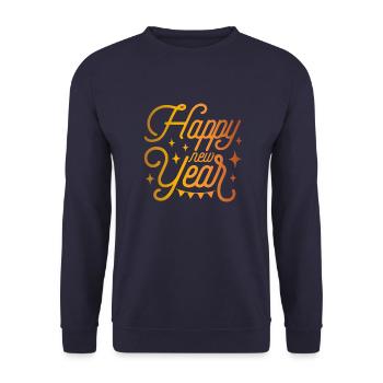 Happy New Year - Unisex Pullover - Navy - Vorne - Alina (178cm) & Michal (187cm)