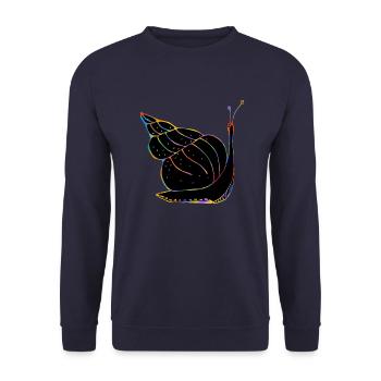 Schnecke - Unisex Pullover - Navy - Vorne - Alina (178cm) & Michal (187cm)