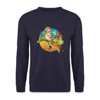 Oiseau coloré - Sweat-shirt Unisexe - marine - Devant - Alina (178cm) & Michal (187cm)