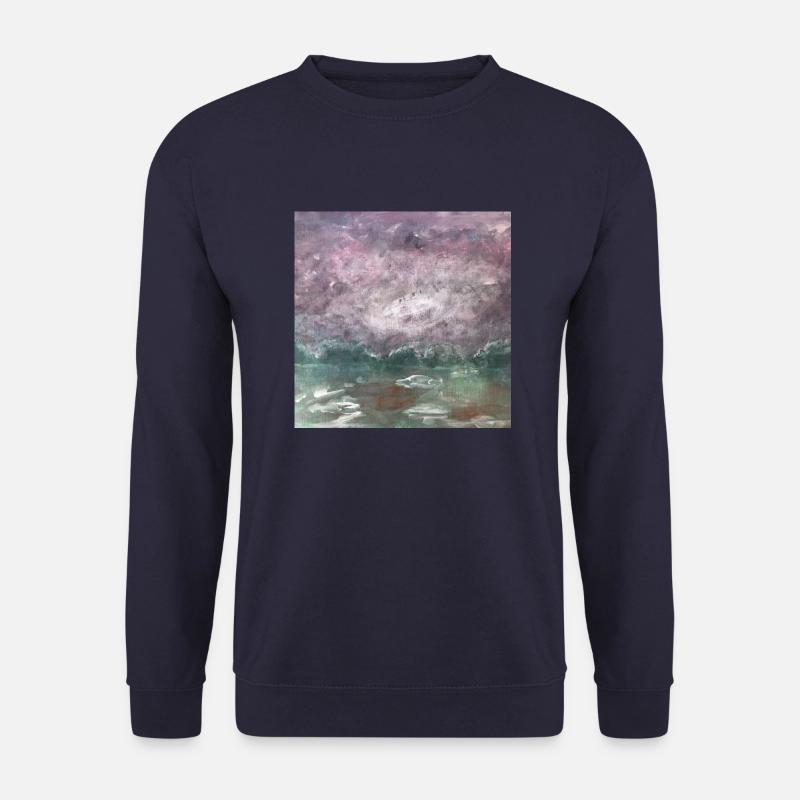 Landschaft in lila grün - Unisex Pullover - Navy