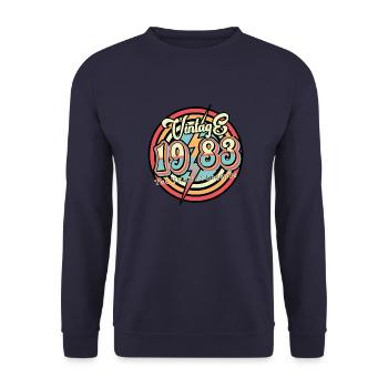 1983 41e anniversaire - Sweat-shirt Unisexe - marine - Devant - Alina (178cm) & Michal (187cm)