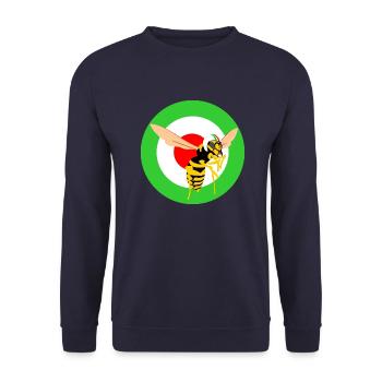 Wasp Mod Target Green - Unisex Sweatshirt - navy - Front - Alina (178cm) & Michal (187cm)