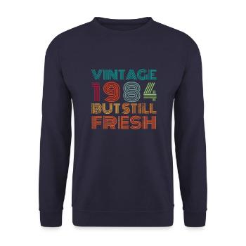 Millésime 1984 - Sweat-shirt Unisexe - marine - Devant - Alina (178cm) & Michal (187cm)