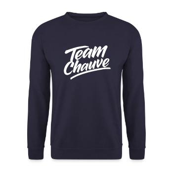 Team Chauve - Sweat-shirt Unisexe - marine - Devant - Alina (178cm) & Michal (187cm)