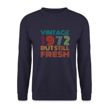 Millésime 1972 - Sweat-shirt Unisexe - marine - Devant - Alina (178cm) & Michal (187cm)