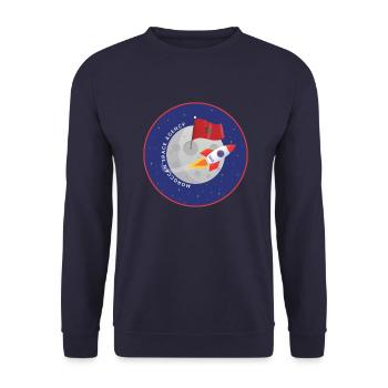 Moroccan Space Agency - Unisex Sweatshirt - navy - Front - Alina (178cm) & Michal (187cm)
